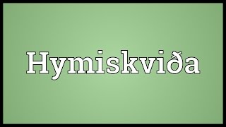 Hymiskviða Meaning