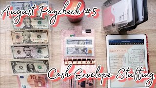 August #5 2023 Cash Stuffing 💌 | $557 | Cash Wallet, Sinking Funds, Savings Challenges