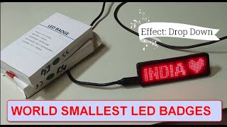 World Smallest LED BADGES Unboxing, Tutorial, Effects \u0026 Uses! #Cool Gadget for #LED Display ShowCase