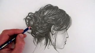 How to Draw Hair: Messy Bun