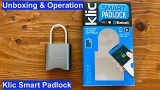 Klic Smart Bluetooth Lock Unboxing and Setup. Great for the gym!