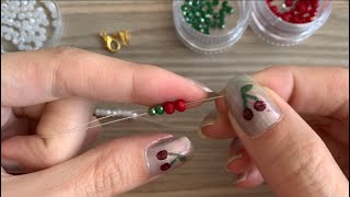 Yaz Geldiiii!!🍒🌞 Kiraz Kolye Yapımı | Cherry Necklace | 🍒👯‍♀️ 🍀 Kistal Boncuk #kirazlıkolye DIY