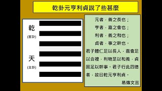 談天說易(171)象徵易經四德的元亨利貞(2)乾卦元亨利貞說了些甚麼