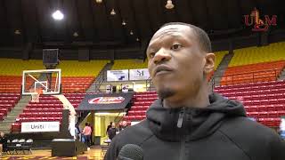 ULM Men's Basketball vs UALR 2019 Post Game Interview with Daishon Smith