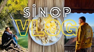 SİNOP GEZİLECEK YERLER | Sinop Gezisi VLOG 1, Deniz Manzaralı Uygun Konaklama, Şelale, Mantı