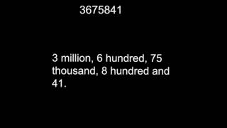 Reading large numbers