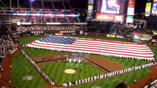 Marc Anthony Sings the National Anthem at the Mets Game - September 11, 2011