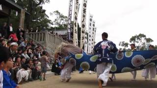 2016葺田八幡神社秋祭り馬場小部獅子舞４人目