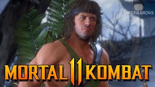 FIRST TIME PLAYING RAMBO ONLINE! - Mortal Kombat 11: "Rambo" Gameplay