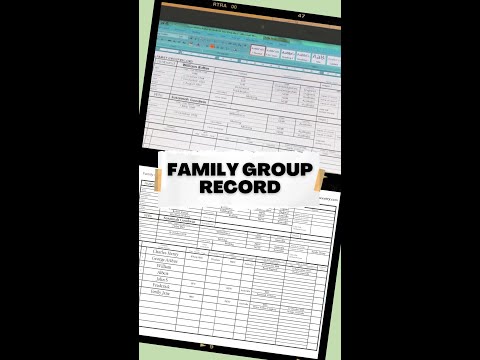 FAMILY GROUP RECORD | #Genealogy