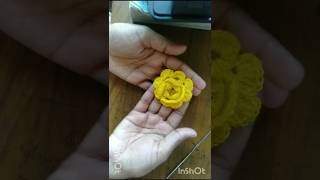 Crochet rose flower make,, #crochetflowerdesign #crochetrose#কুশিকাটারফুল #youtubeshorts#shortvideo