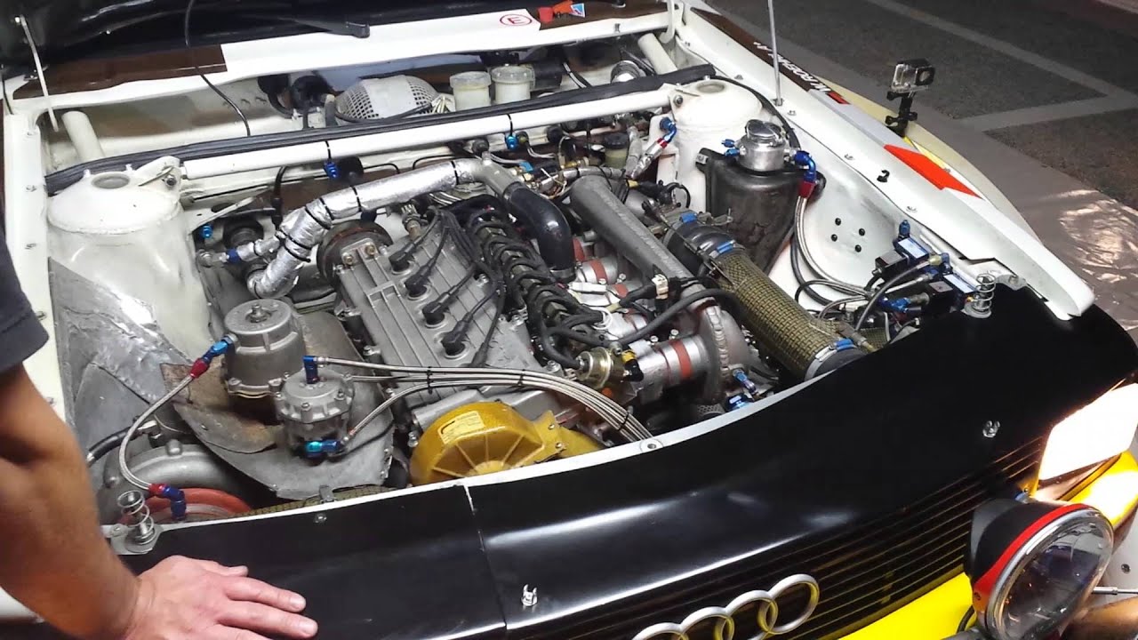 Audi Quattro S1 Working Engine - YouTube