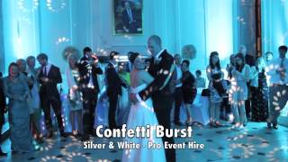 Confetti Burst provided by Pro Event Hire