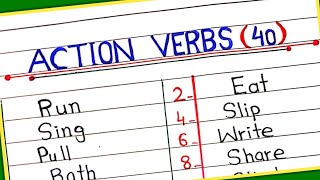 40 Action Verbs in English || Action words in english || English grammar