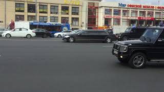 Russian President V. Putin Motorcade and Police Escort // Moscow Sep16