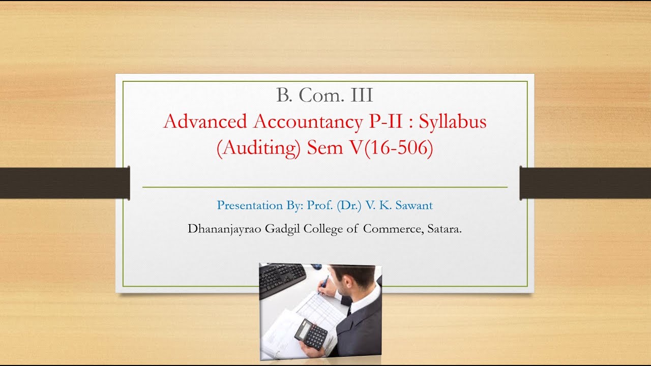 B.Com III-Auditing Syllabus - YouTube