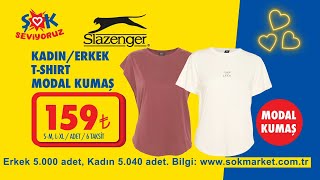 Slazenger Kadın ve Erkek T-Shirt Çeşitleri hem #ŞOK'ta hem de Cepte ŞOK'ta!