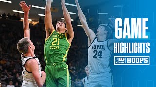 Oregon at Iowa | HIGHLIGHTS | Big Ten Basketball | 02/19/2025