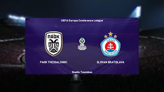 ⚽ PAOK vs Slovan Bratislava ⚽ | UEFA Europa Conference League (30/09/2021) | PES 2021