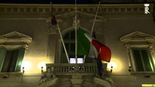 Quirinale: bandiere a mezz'asta in segno di lutto