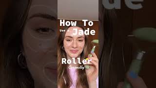 5 useful steps to use Your Jade Roller - Roll with me to depuff & tone your face ⭐️💖 #shorts