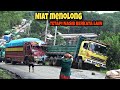 Detik Detik Menegangkan! terekam jelas truk tronton mundur nabrak kabin truk yang ada dibelakangnya