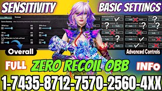 STAR CAPTAIN 3.6 PUBG NO RECOIL/ZERO RECOIL SENSITIVITY CODE | NEW BGMI BEST SENSITIVITY SETTINGS