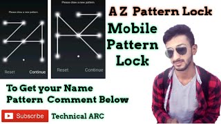 Android pattern lock - AZ, ZA A, Z, pattern lock - pattern lock for mobile - Best pattern lock 2020