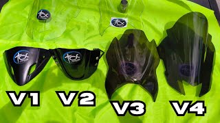 SUZUKI GIXXER VISOR 1-4 Acrylic made with Bracket  | TEAM CROSSFIRE FIBERWORKZ |