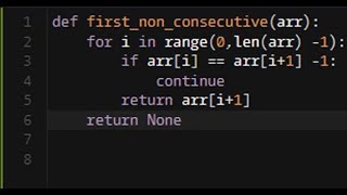 Python - First Non-Consecutive Number | Codewars 8KYU