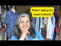 How I upcycle men's shirt (sewing more feminine garments)