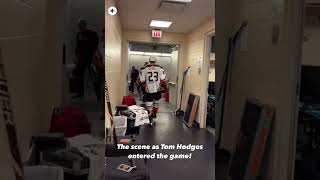 Tom Hodges enters NHL game as E-BUG 🔥