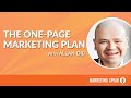 The One-Page Marketing Plan with Allan Dib