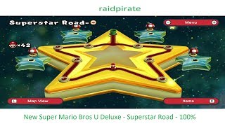 New Super Mario Bros U Deluxe - World 9 - Superstar Road - 100% - All Character Gameplay