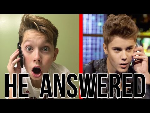 CALLING THE REAL JUSTIN BIEBER *HE ACTUALLY ANSWERED* CALLING THE REAL JUSTIN BIEBER *HE ACTUALLY ANSWERED*