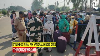 Kashmiri students, Pakistani nationals cross over through Wagah border