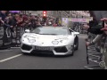 2x lamborghini aventador lp700 4 loud sounds