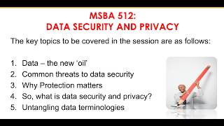 MSBA 512: Data Security And Privacy - Introduction