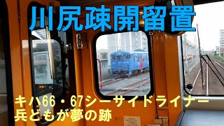 【キハ66・67】川尻信号場に疎開留置中のシーサイドライナーを撮影