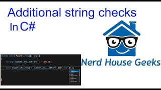 Additional String Validation Checks | C# Coding 2019 | NerdHouseGeeks.com