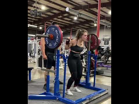 Strong Powerlifter Girl Squats 363lbs | Fitness Motivation - YouTube