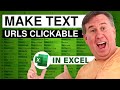 Excel - How to Quickly Convert Text URLs to Clickable Hyperlinks in Excel with VBA - Episode 2665