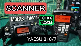 YAESU FT818 \u0026 UNIDEN 125 XLT SCANNER