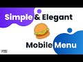 SIMPLE & MODERN mobile hamburger menu with HTML, CSS & JavaScript