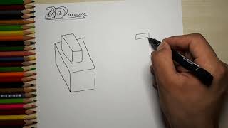 3D drawing ( 3d multiple rectangular blocks )