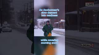 Anchorman gets increasingly chaotic during winter weather report