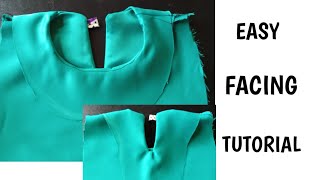 How to cut and sew a facing... Step by step tutorial