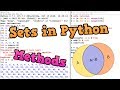Python Sets Tutorial #2 - Methods