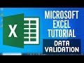 Microsoft Excel Tutorial - Data validation in Excel