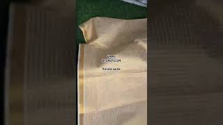 ✨ Kerala paalum palam saree✨ Running blouse✨ Golde*Price : ₹699fs*#kerala#bestplayer #good#trending